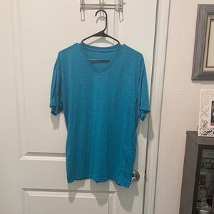 Men's Blue V-Neck T-Shirt